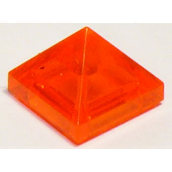 Dakpan 45° 1x1x2/3 viervoudig gebogen piramide Trans Neon Orange